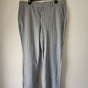 Grey/White Pin stripe Trousers